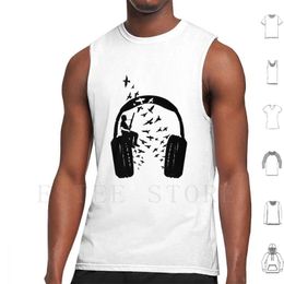 Men's Tank Tops Headphone-Bassoon Vest Sleeveless Headphone Bassoon Musician Music Arts And Entertainment Harmony