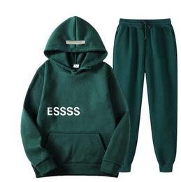 Designer New Tracksuit ESS Brand Printed Sportswear Men 19 Colors Warm Two Pieces Set Loose Hoodie Sweatshirt Pants Sets jogging fashion44ess