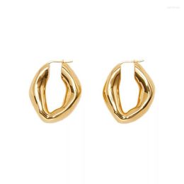 Dangle Earrings Trend Brand Runway 18K Gold Plated Irregular Circle Luxury Women Famous High Quality Designer Jewelry Party Goth Boho