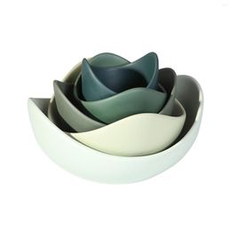 Bowls Minimalist Ceramic Bowl Set High-resistant Ship-shaped For Living Room Bedroom Decor