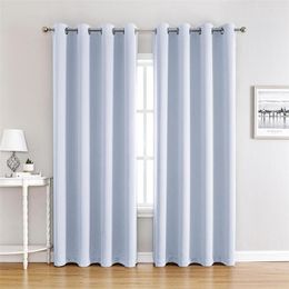 Curtain 14 Colour Double Layer Full Blackout Curtains For Living Room Bedroom Window Treatment Fabrics Ready Blinds Finished Drapes