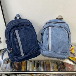School Bags Fashion Women Backpack Denim Bag For Girls Large Capacity Travel Backpacks Students Bookbags