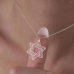 Pendant Necklaces Arrival Megan Star Of David Necklace Women's Stainless Steel Geometric Judaism Sign Judaica Jewellery