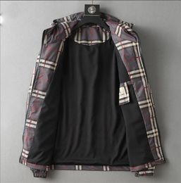 2023Fashion Hooded Jacket Mens Winter Autumn Slim Fit Designer Clothing Red Men Casual Jackets tops M-3XL