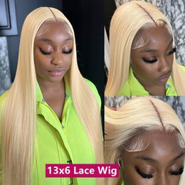 Blonde 613 Hd Lace Frontal Wig Human Hair For Women Straight Lace Front Wig 30 Inch Glueless Ready to Wear