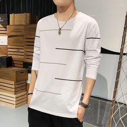 Men's Hoodies Men's Long Sleeves Handsome Comfortable All-match Slim Geometric Patterns Loose Bottom Shirt Round Collar Youth Clothes