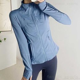 Define Girl Bodybuilding Jackets Coat Yoga Stand Collar Exercise Sportswear Solid Zip Up Long Fitness Jacket Clothes Swift Speed Jogging Outfit
