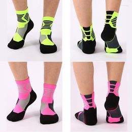 Men's Socks Style Men Outdoor White Sport Breathable Running Cycling Basketball Gym Fitness Hiking Compression Calcetines