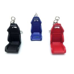 Htt1 Keychains Lanyards Creative Auto Seat Keychain Metal Mini Simulation F1 Racing Seat Car Driving Chair Key Rings Key Holder Souvenir Jewellery Gift