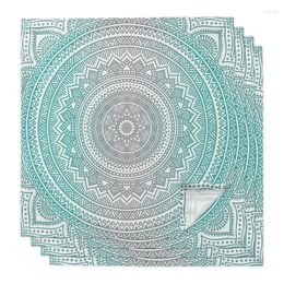 Table Napkin 2Pcs Mandala Geometric Gradient Reusable Napkins Wedding Decoration Soft Handkerchief Banquet Decor