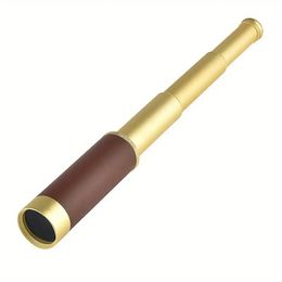 Retro Pirate Telescope, Zoomable 25x30 Pocket Monocular Portable Collapsible Waterproof Captain Jack's Spyglass Handheld Telescope Vintage Telescope For Kids