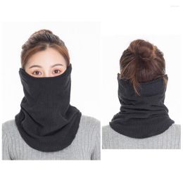 Scarves Hanging Ear Design Skin-touch Keep Warm 3-In-1 Cycling Face Cover Scarf Earmuffs Women Thermal For Riding