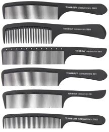 ToniGuy Classic Carbon AntiStatic Black Hand Combs Professional Salon Cutting Brushes