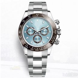 Trusty watch Mens watches 40mm Automatic 2813 movement watches Panda Iced blue Stainless steel Men watch Oyster Women brand watch With box papers Orologio di lusso