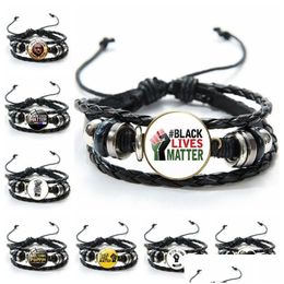 Chain I Cant Breathe Black Lives Matter Bracelet Handmade Leather Adjustable Bangle Bracelets Fashion Mens Drop Delivery Jewellery Dhg0A