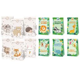 Jewellery Pouches Bags Paper Forest Animal Party Bag Birthday Candy Gift Bag22X12X8Cm Drop Delivery Otahr