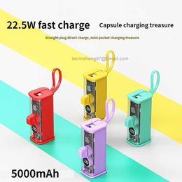 Free Customized LOGO Transparent Mini Power Bank 5000mAh Portable Charging Powerbank Mobile Phone Spare External Battery PoverBank For iPhone Samsung