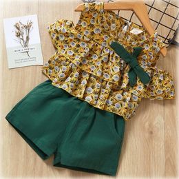 Clothing Sets Fashion Little Girls Kids Lovely Doll Tutu Sleeveless T-shirt Short 2Pcs Baby Girl Clothes