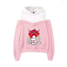 Men's Hoodies Nyango Star Merch 2D Printing Women Hooded Off-Shoulder Sweatshirt