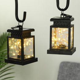 Table Lamps Set Of 2 Solar Lantern Lights Outdoor Waterproof Powered Lamp With LED Fairy String For Garden Decoration