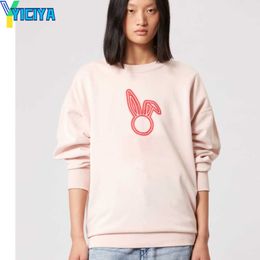 YICIYA hoodie IS brand y2k Sweatshirt hoodies Women's sweater Rabbit printing new clothes Blouse streetwear Female hood pullover