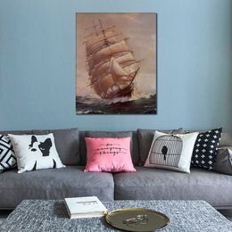 Romantic Seascape Canvas Artwork Romance of Sail Frank Vining Smith Painting Handmade Art Apartment Decor