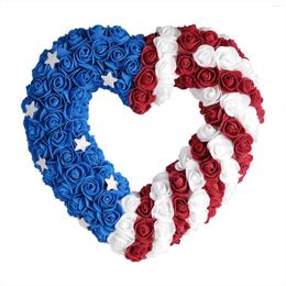 Decorative Flowers Independence Day Garland Door Pendant Holiday Decorations Foam Flower American