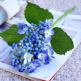 Decorative Flowers High Quality Hydrangea Flower With Fake Fruit Plastic Artificial Home Room Decor Fleurs Artificielles Party Favours