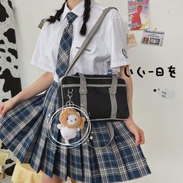 Evening Bags Schoolbag Japanese Canvas Shoulder Bag Lolita Solid Colour Diagonal Cross Commuting Women's Handbag