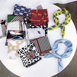 Scarves Fashion Vintage Dot Print Hip-hop Bandanas Printed Blend Silk Scarf Turban Wristband Multifuction Headwear For Woman Men