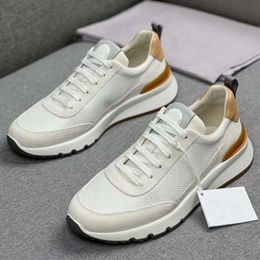 Fashion Men Casual Shoes Trendy Runners With Monili Sneakers Italy Refined Elastic Band Low Top Knit Calfskin Designer Breathable Fitness Athletic Shoes Box EU 38-45