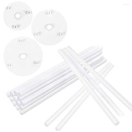 Baking Tools Cake Supports - Pack Of 18 Stands Reusable Dowel Rods With 3 Plates For Multi-Tier Cakes
