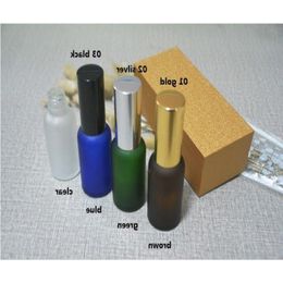 4pcs 30ml frosted glass bottle atomiser spray With wooden box,empty refillable bottle,perfume subpackage jar Gdqes