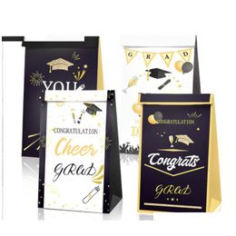 Gift Wrap Season University High School Graduation Party Candy Bags Commemorative Oil Brown Paper Bag22X12X8Cm Drop Delivery Ot4W0