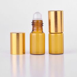 Wholesale 100 Pieces/Lot 3ML Portable Glass Refillable Perfume Bottle With Roll On Empty Essential Oils Case For Travele Kishx