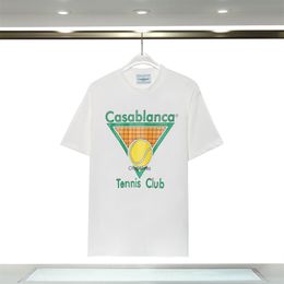 2023 Casablanca Mens T shirts Womens Designer T shirts Casablanca printed t shirts 100% Cotton Fashion man T-shirt Anti-Pilling Top Quality US Size s-2xl