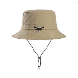 Berets Sun Visor Waterproof Detachable Hat Rope Anti UV Large Head Circumference Fishing Mountaineering Climbing Supply