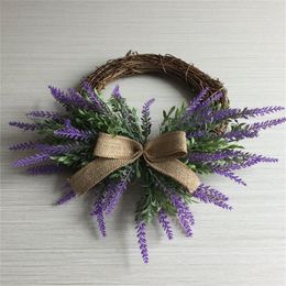 Decorative Flowers Special Waterproof Beautiful Wide Application Rattan Wreath For Anniversary Garland Hanging