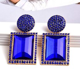 Dangle Earrings Luxury Charm Drop Vintage Handmade Crystal Square Party Statement Jewelry For Women Wholesale