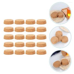 Storage Bottles 25 Pcs Wide Mouth Canning Lids Flowerpot Foot Glass Bottle Stopper 5.3X4.7CM Wooden Cork Sealing Cover