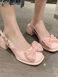 Dress Shoes Japanese Style Sweet Mary Janes Women Bow-knot French Vintage Pumps Ladies Buckle Strap Designer Fashion 2023