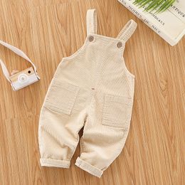 Overalls DIIMUU Baby Boys Girls Casual Pants 1 4 Years Infants Toddler Bib Trousers Spring Fall Clothing Boy Cotton Long 230609