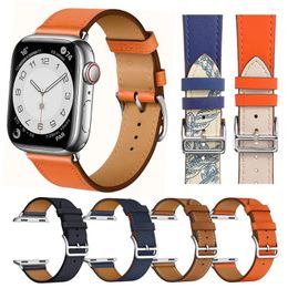 Watch Bands Leather Strap For Apple Ultra Series 8 7 6 5 4 3.se Bracelet 49mm 45mm 41mm 44mm 40mm 42mm Band Men/Women