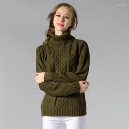 Women's Sweaters Women And Pullovers Autumn Winter Turtlenect Long Sleeve Jumper Army Green Casual Twisted Knitted Sweater Pull Femme