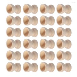 Dinnerware Sets 24 Pcs Wooden Egg Tray Cup Rack Mini Toys Kids Breakfast Stand Household El Supporting Storage Holder