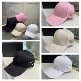 Unisex hat designer hats white black pink beige hat triangle signature and embroidery fashion popular sports casual Four seasons u296r