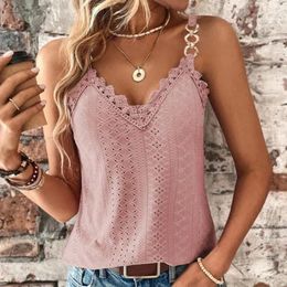 Women's Blouses Stylish Summer Tops V-neck Fine Sewing Craft Sleeveless Style Women Blouse Solid Color Women's Vest Ladies Clothing