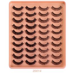 Hand Made Reusable Multilayer 3D Mink Fake Eyelashes Naturally Soft & Delicate Thick Curled Lashes Extensions Messy Crisscross DHL