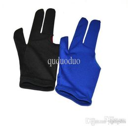 New BG2 10pcs Black and Blue Color Billiard gloves Pool gloves Snooker gloves for Whole Fingers Gloves Black and blue322A