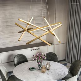 Pendant Lamps LED Modern Light Hanging Lamp For Ceiling Living Dinning Room Bedroom El Personality Nordic Golden Home Decor Lustre